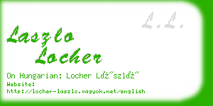 laszlo locher business card